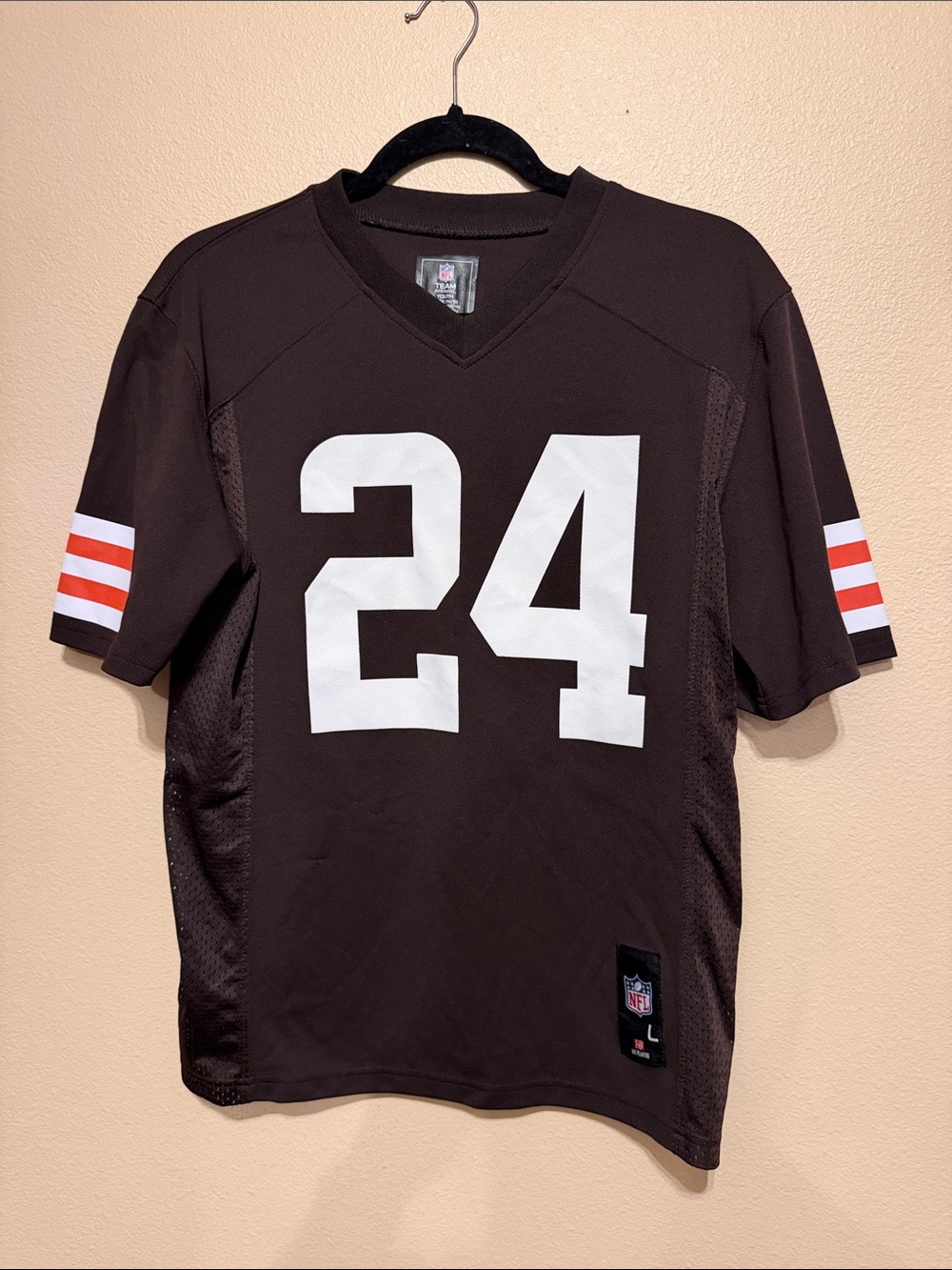 Kid's Browns #24 Chubb Football Jersey - NFL Licensed